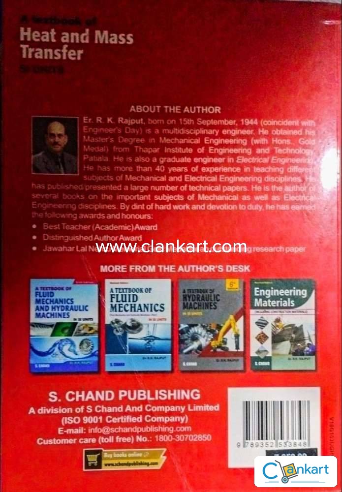 Buy 'A Textbook Of Heat And Mass Transfer 7th Ed Book By R K Rajput ...