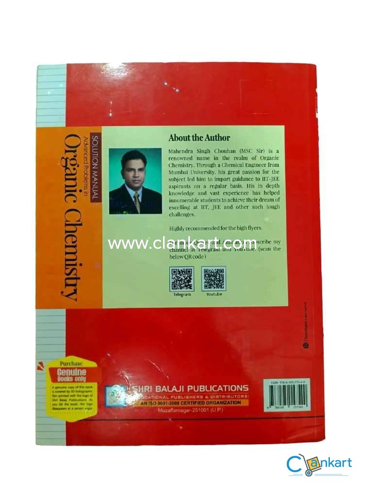 Buy 'Advanced Problems In Organic Chemistry For JEE' Book In Excellent ...