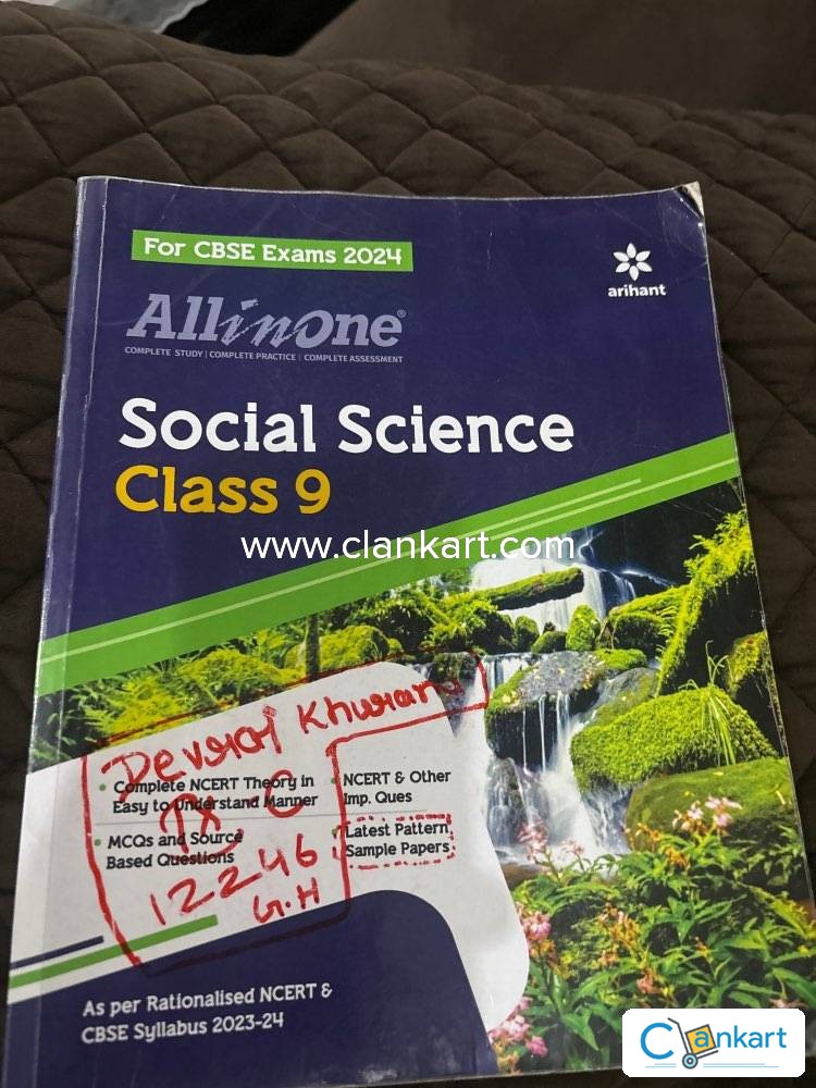 Buy All In One Class 9th Social Science For Cbse Exam 2024 Book In Excellent Condition At 9462