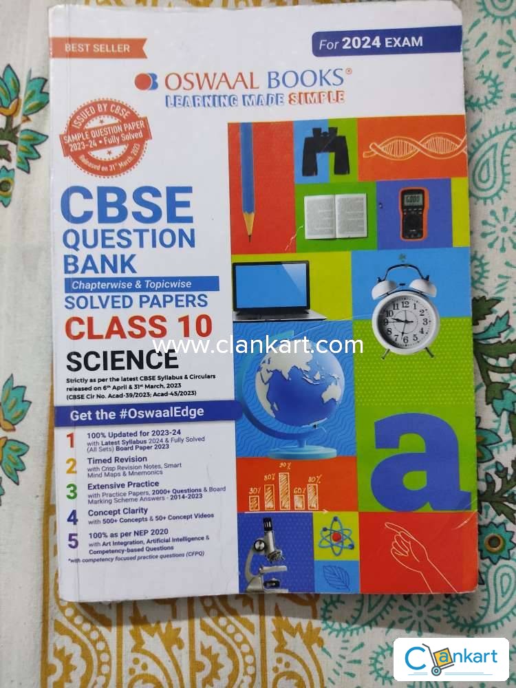 Buy 'Oswaal CBSE Class 10 Science Question Bank (2024 Exam)' Book In ...