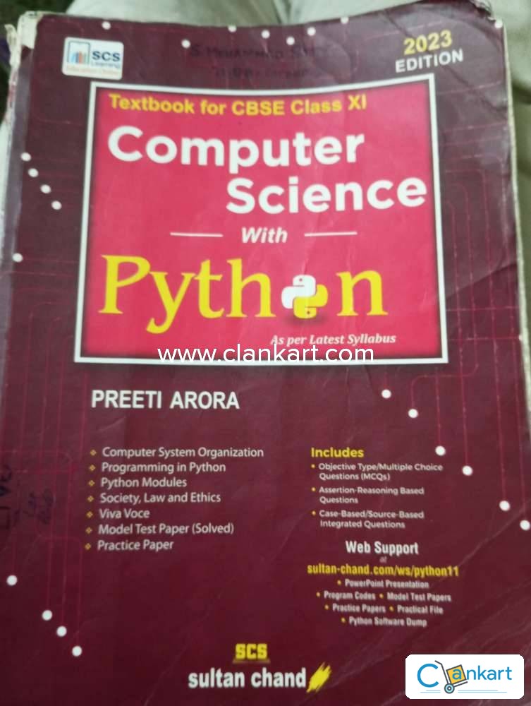 Buy 'COUMPUTER SCIENCE WITH PYTHON PREETI ARORA' Book In Good Condition ...