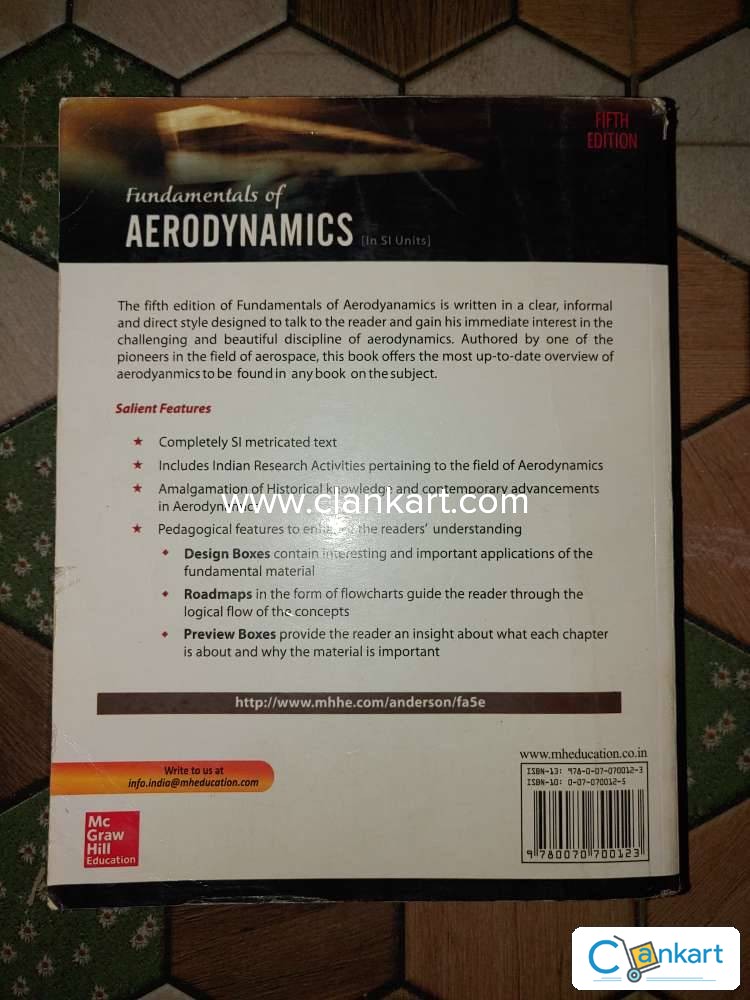 Buy 'FUNDAMENTALS OF AERODYNAMICS (SIE), 5TH EDN' Book In Excellent  Condition At Clankart.com