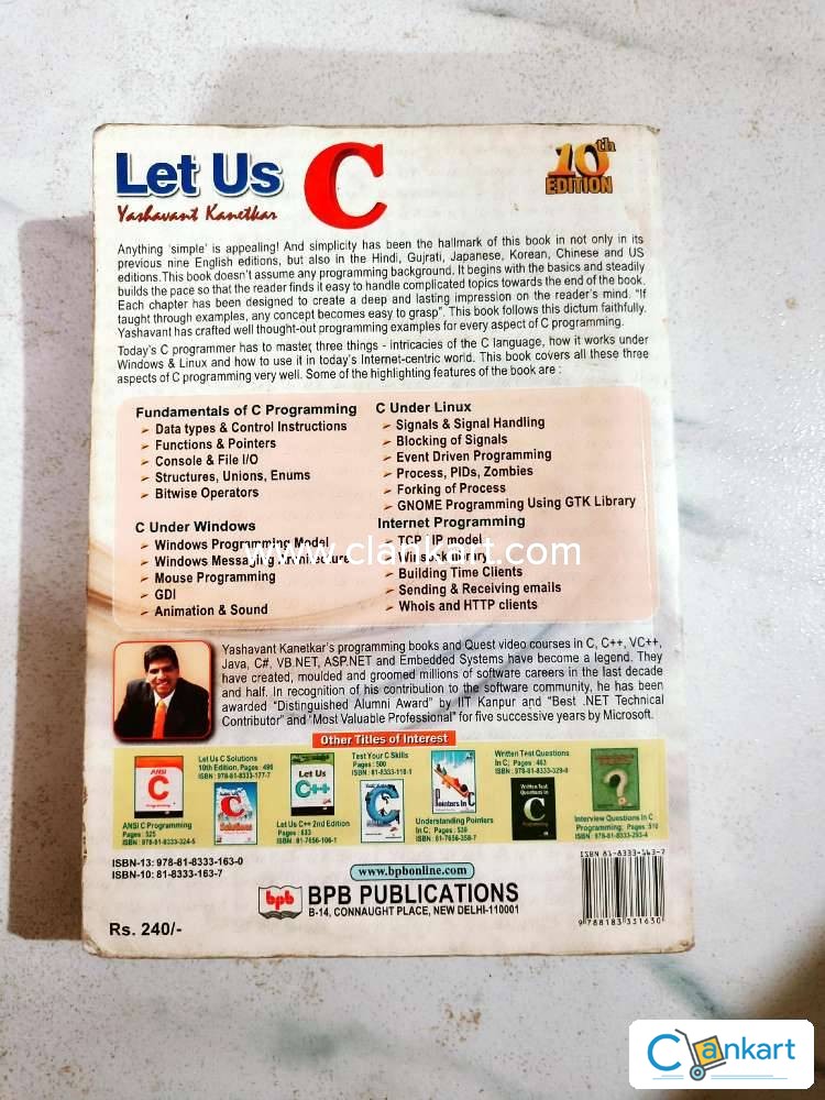 Buy 'Let Us C' Book In Good Condition At Clankart.com