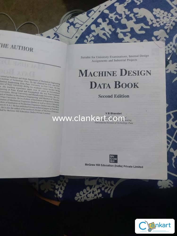 Buy 'Machine Design Data Book' Book In Excellent Condition At Clankart.com