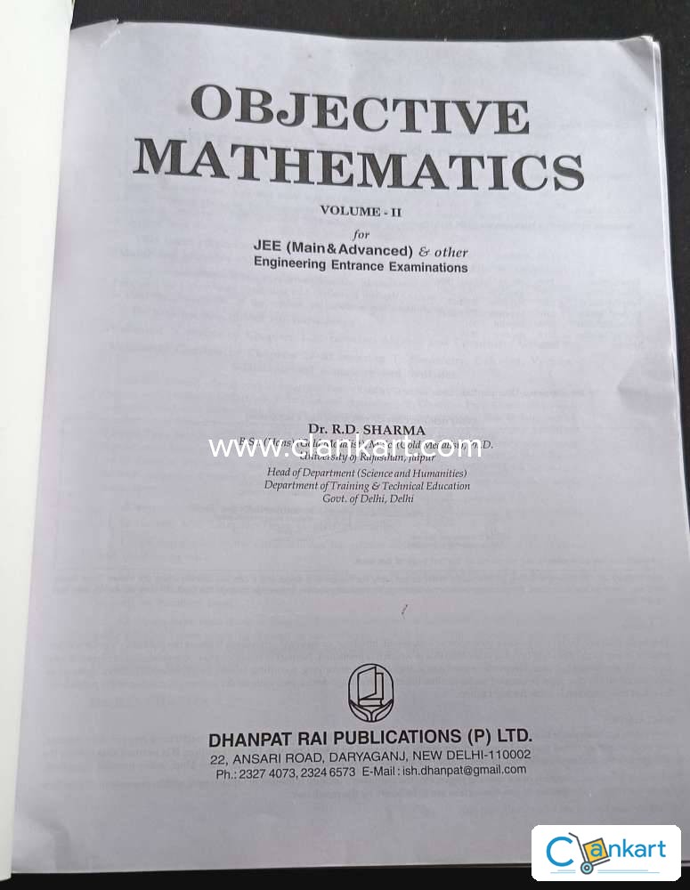 Buy 'Objective Mathematics For JEE (Main & Advanced) & Other ...