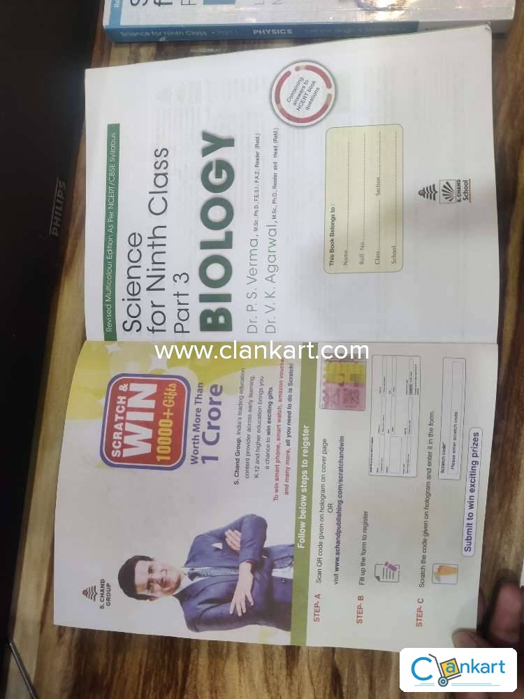 Buy Lakhmir Singh For Class 9 Chemistry Biology Physics Book In Excellent Condition At